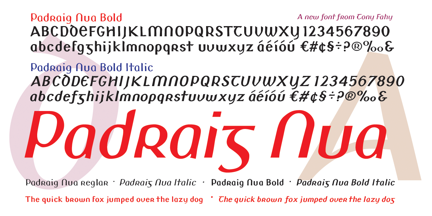Example font Padraig Nua #5